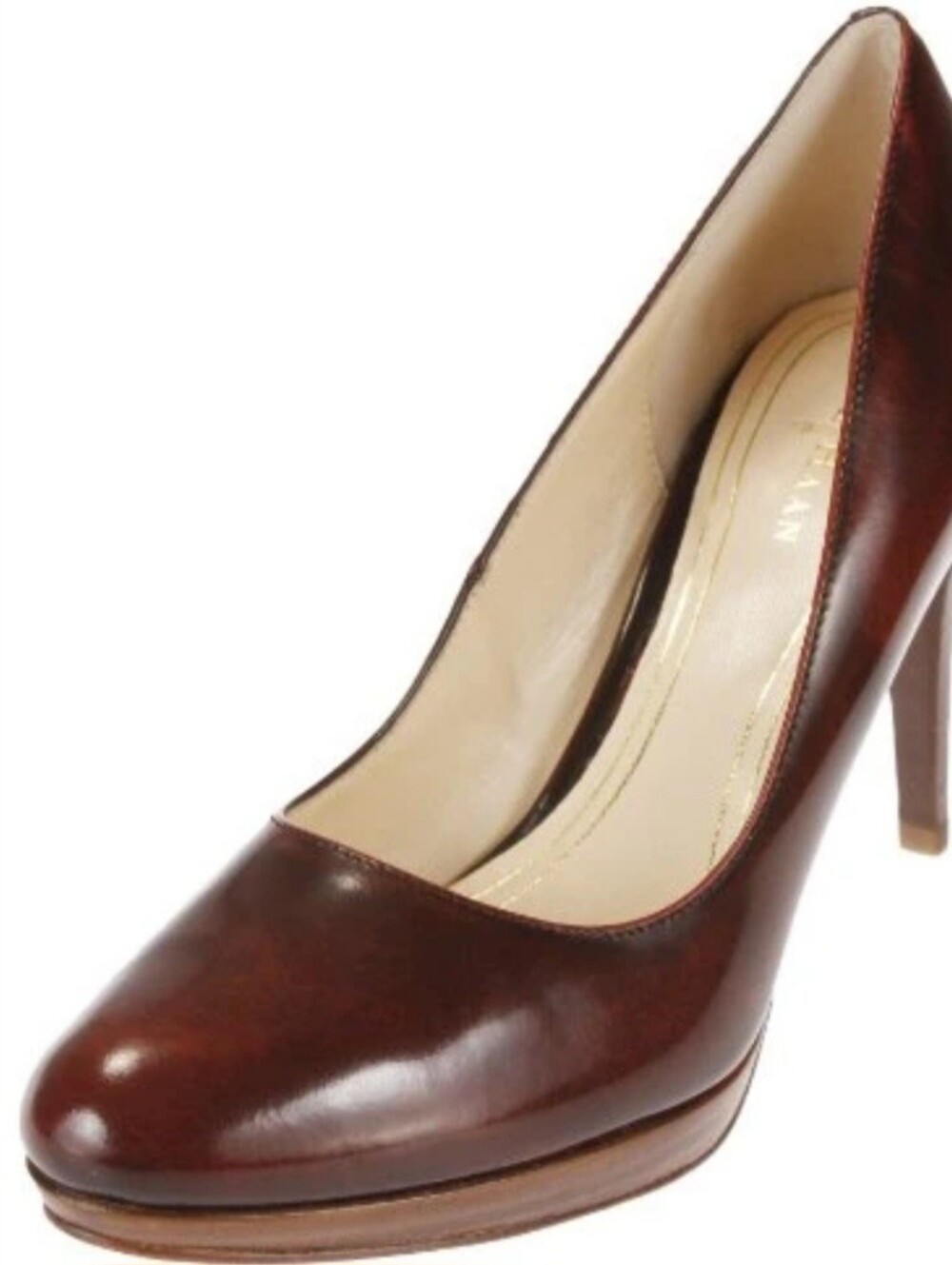 Cole Haan Chelsea High Pumps In Tawny Port Size 8B